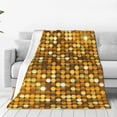 thumbnail image 1 of Pofeuu Bright Shiny Golden Print Ultra-Soft Micro Fleece Blanket,for Bed Or Sofa,All Season Throw Blankets Flannel Blanket-50"x40", 1 of 7
