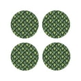 thumbnail image 1 of Pofeuu Broccoli 3 Print Coasters for Drinks, 4Pack PU Leather Coasters, Bar Drink Coasters for Tabletop Protection, Furniture from Damage-Round Shape, 1 of 6