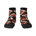 thumbnail image 1 of Pofeuu Brown Football On Black Print 30cm Socks, Adult Running Hiking Socks for Youth and Adult, 1 of 7