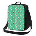 thumbnail image 1 of Pofeuu Bulldog Puppy Flower Print Lunch Bag Women Insulated Lunch Box Reusable Leakproof Large Spacious Cooler Tote for Women Men, 1 of 7