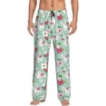 thumbnail image 1 of Pofeuu Bunny And Rose Print Men's Pajama Pants, Soft Lounge Pajama Pants with big pockets for Men Plaid Pj Bottoms-XX-Large, 1 of 6