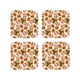thumbnail image 1 of Pofeuu Burger Print Coasters for Drinks, 4Pack PU Leather Coasters, Bar Drink Coasters for Tabletop Protection, Furniture from Damage-Square, 1 of 6