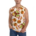 thumbnail image 1 of Pofeuu Burger Print Men's Muscle T-Shirt, Sleeveless, Muscle Tank, Classic Muscle Tee Top For Men Casual Sleeveless Muscle T-Shirt Trendy Clothes-3X-Large, 1 of 7