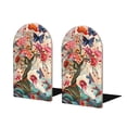 thumbnail image 1 of Pofeuu Butterflies And Flowers Painting Print Large Bookend Hold Heavy Books- Wood Bookends for Heavy Books Heavy Duty Book Ends Wood Bookends for Office Desk Non-Skid, 1 of 7
