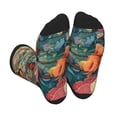 thumbnail image 1 of Pofeuu Butterflies In Blooming Garden Print Crew Socks, Adult Running Hiking Socks for Youth and Adult, 1 of 7