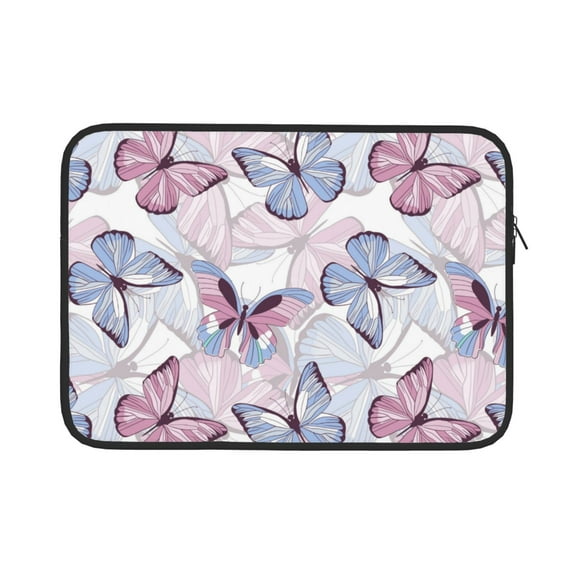 Pofeuu Butterflies in Pastel Print Laptop Carrying Case,13-15-Inch Laptop and Tablet, Sleek Design, Durable and Water-Repellent Fabric, Business Casual or School-15 inch