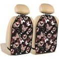 thumbnail image 1 of Pofeuu Butterflies1 Print 2 Pack PU Leather Kick Mat Back Seat Protector, Universal Car Seat Back Organizer, Waterproof Backseat Protector For Most Car, 1 of 8