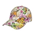 thumbnail image 1 of Pofeuu Butterflies2 Print Adult Adjustable Embroidered Graphic Baseball Hat for Men and Women, 1 of 6