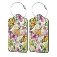 thumbnail image 1 of Pofeuu Butterflies2 Print Luggage Tags, Privacy Cover ID Label with Stainless Steel Loop and Address Card for Travel Bag Suitcase-2 PCS, 1 of 5