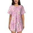 thumbnail image 1 of Pofeuu Butterfly 1 Print Women's Pajama Set Short/Shorts Soft Button PJs Elastic Drawstring Waist Sleepwear-Large, 1 of 6