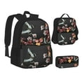 thumbnail image 1 of Pofeuu Butterfly with Fowers Print Backpack Travel Backpacks With Lunch Bag Pencil Bag Set 3 pcs Set Cartoon Backpack, 1 of 7