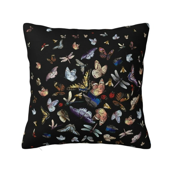 Pofeuu Butterfly1 Print Double-sided plush pillowcase Square Throw Pillow Covers Pillows Cover for Living Room Bedroom Sofa Couch Cushion Cover(No pillow core)-18"x18"