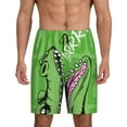 thumbnail image 1 of Pofeuu CROCODILE HEAD Print Men's Soft Woven Elastic Waistband Sleep Pajama Short-3X-Large, 1 of 6