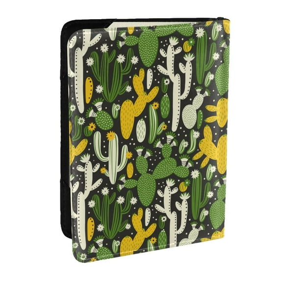 Pofeuu Cactus 4 Print Travel Document Organizer Passport Holder Men Women for Family (6.5 in x 4.5 in),Wallet Holder Credit Card Clutch Bag Case