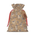 thumbnail image 1 of Pofeuu Cactus Alpaca Print Burlap Bags with Drawstrings Drawstring Gift Bags Pouch Bag for Thankgiving Birthday Party Gift Wrapping Treats and Party Favors-Small, 1 of 9