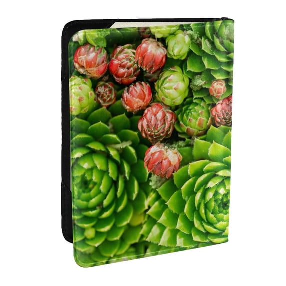 Pofeuu Cactus And Succulents Print Travel Document Organizer Passport Holder Men Women for Family (6.5 in x 4.5 in),Wallet Holder Credit Card Clutch Bag Case