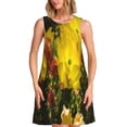 thumbnail image 1 of Pofeuu Cactus Flowers Print Women's Sleeveless Dress, Loose Fit Summer Dress, Casual Tank Dress for Women, 1 of 7