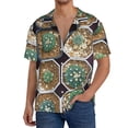 thumbnail image 1 of Pofeuu Cactus Garden Print Mens Casual Short Sleeve Shirts Beach Summer Spread Collar Pocket Tops Men's Casual Short-sleeved Shirt-4X-Large, 1 of 5