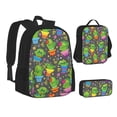 thumbnail image 1 of Pofeuu Cactus In Pots Print Backpack Travel Backpacks With Lunch Bag Pencil Bag Set 3 pcs Set Cartoon Backpack, 1 of 7
