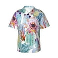 thumbnail image 1 of Pofeuu Cactus Print Hawaiian Shirt for Men Sleeves Casual Button Down Summer Beach Dress Shirts T-Shirts,XX-Large, 1 of 7