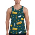 thumbnail image 1 of Pofeuu Camping Print Men's Workout Tank Tops Sleeveless Muscle Gym Shirt Quick Dry-3X-Large, 1 of 7