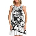 thumbnail image 1 of Pofeuu Capybara Riding Bicycle Print Women's Sleeveless Dress, Loose Fit Summer Dress, Casual Tank Dress for Women, 1 of 7