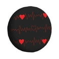 Pofeuu Cardiogram and Heart Print Spare Tire Wheel Cover for Car Truck