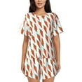 thumbnail image 1 of Pofeuu Carrot Print Women's Pajama Set Short/Shorts Soft Button PJs Elastic Drawstring Waist Sleepwear-XX-Large, 1 of 6