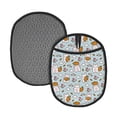 thumbnail image 1 of Pofeuu Carrot Rabbit Print Silicone Pot Mat Mitten With Hanging Loop Heat Resistant Oven Mitts Non-Slip Bbq Baking Smoking Potholders, 1 of 7