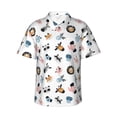 thumbnail image 1 of Pofeuu Cartoon Animals Print Hawaiian Shirt for Men Sleeves Casual Button Down Summer Beach Dress Shirts T-Shirts,3X-Large, 1 of 7