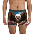 thumbnail image 1 of Pofeuu Cartoon Bald Eagle USA Print Men’s Boxer Briefs, Moisture-Wicking Underwear, Regular,Trunk-Small, 1 of 5