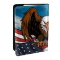 thumbnail image 1 of Pofeuu Cartoon Bald Eagle USA Print Travel Document Organizer Passport Holder Men Women for Family (6.5 in x 4.5 in),Wallet Holder Credit Card Clutch Bag Case, 1 of 5