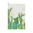 thumbnail image 1 of Pofeuu Cartoon Cactus Print Premium Golf Towel with Carabiner Clip Absorbent Microfiber Waffle Pattern Golf Towel for Golf Bag Trolly Belt Loop, 1 of 8