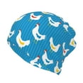 thumbnail image 1 of Pofeuu Cartoon Chicken Print Multifunction Beanie Hat for Men Women Fashion Scarf Soft Stretch Skull Cap, 1 of 8