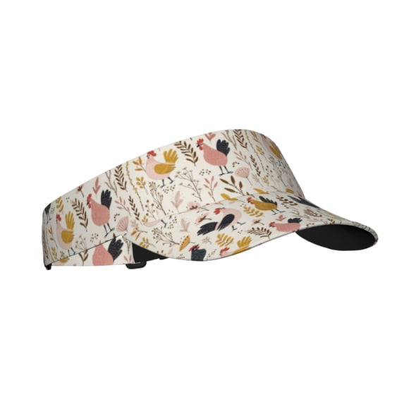 Pofeuu Cartoon Chickens Print Sunscreen Visor Cap Adjustable Sport Empty Top Baseball Sun Cap for Men Women Sports Outdoor Headwear
