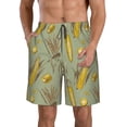 thumbnail image 1 of Pofeuu Cartoon Corn and Wheat Prin Men's Swim Trunks Quick Dry Bathing Suit Swimming Board Shorts Mesh Lining Beach Swimwear-XX-Large, 1 of 6