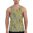 thumbnail image 1 of Pofeuu Cartoon Corn and Wheat Print Men's Workout Tank Tops Sleeveless Muscle Gym Shirt Quick Dry-X-Large, 1 of 7