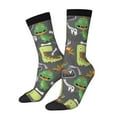 thumbnail image 1 of Pofeuu Cartoon Dinosaurs Print Crew Socks, Adult Running Hiking Socks for Youth and Adult, 1 of 6