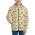thumbnail image 1 of Pofeuu Cartoon Dinosaurs Print Teenage Zipper Hoodie Sweatshirts Hooded Casual Jackets With Pocket For Boys Girls-Medium, 1 of 6