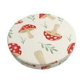thumbnail image 1 of Pofeuu Cartoon Flat Mushrooms Print Round Bar Stool Covers - Super Soft and Washable Elastic Stool Cushion Slipcover Easy Clean Velvet-12 inch, 1 of 7