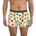 thumbnail image 1 of Pofeuu Cartoon Flowers Print Men’s Boxer Briefs, Moisture-Wicking Underwear, Regular,Trunk-X-Large, 1 of 5