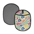thumbnail image 1 of Pofeuu Cartoon Flowers Print Silicone Pot Mat Mitten With Hanging Loop Heat Resistant Oven Mitts Non-Slip Bbq Baking Smoking Potholders, 1 of 7