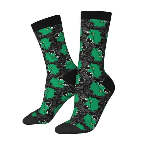 Pofeuu Cartoon Kawaii Frogs Print Crew Socks, Adult Running Hiking Socks for Youth and Adult