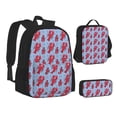 thumbnail image 1 of Pofeuu Cartoon Lobsters 2 Print Backpack Travel Backpacks With Lunch Bag Pencil Bag Set 3 pcs Set Cartoon Backpack, 1 of 7