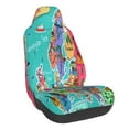 Pofeuu Cartoon Map Of Europe Print Automotive Car Seat Covers Flat