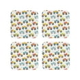 thumbnail image 1 of Pofeuu Cartoon Monster Trucks Print Coasters for Drinks, 4Pack PU Leather Coasters, Bar Drink Coasters for Tabletop Protection, Furniture from Damage-Square, 1 of 6