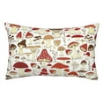 thumbnail image 1 of Pofeuu Cartoon Mushrooms Print Polyester Microfiber Plush Pillowcases, Super Soft and Cozy Pillow Case Covers with Envelop Closure（Pillow core not included）-16"x24", 1 of 6