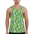 thumbnail image 1 of Pofeuu Cartoon Panda And Leaf 1 Print Men's Workout Tank Tops Sleeveless Muscle Gym Shirt Quick Dry-Large, 1 of 7