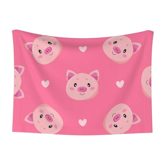 Pofeuu Cartoon Pigs and Hearts Print Puppy Blanket,Dog Blankets,Pet Blanket Cozy Cat Blankets for Indoor Cats, Fuzzy Pet Blanket for Kitten Doggy Dog Blankets-Small