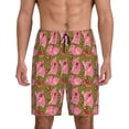thumbnail image 1 of Pofeuu Cartoon Pigs Print Men's Soft Woven Elastic Waistband Sleep Pajama Short-X-Large, 1 of 6